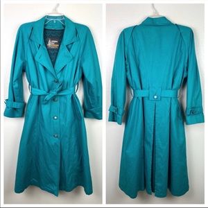 Teal Women's Trench Coat